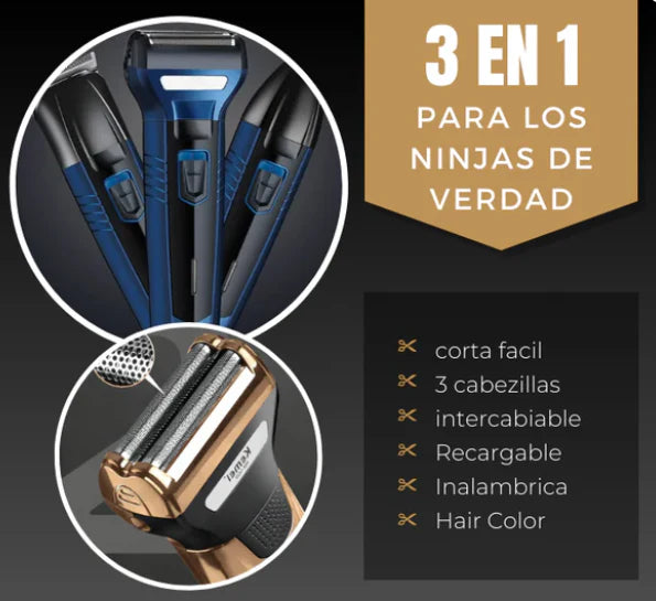 MAQUINA RECARGABLE SET 3 EN 1 ZAVAROSHOP®